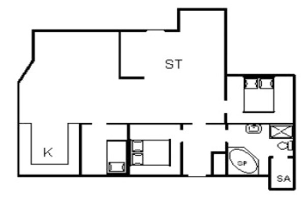 Foto van 5 persoons vakantie huis in Henne - Vakantiehuis in Henne - FloorPlan