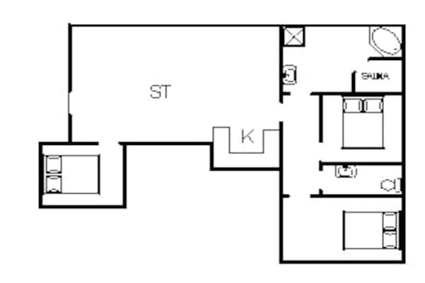 Foto van 8 persoons vakantie huis in Hvide Sande - Vakantiehuis in Hvide Sande - FloorPlan