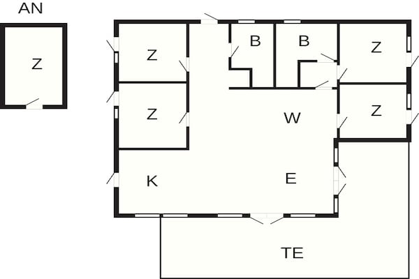 Foto van 8 persoons vakantie huis in Knebel - Vakantiehuis in Knebel - FloorPlan