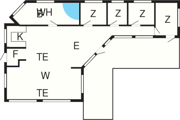 Foto van Gezellig strandhuis in Vejers - Vakantiehuis in Vejers Strand - FloorPlan