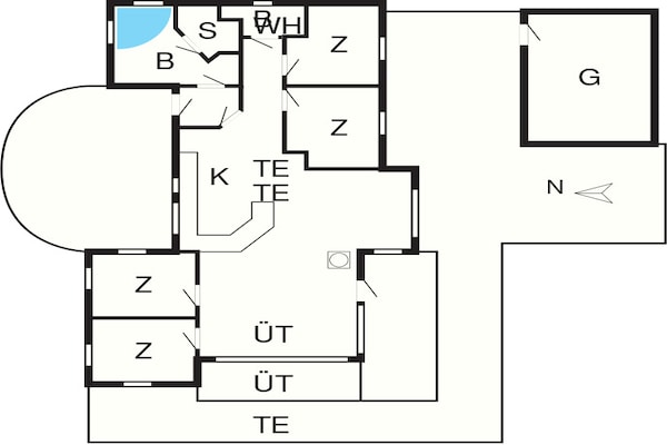 Foto van Gezellig strandhuis met spa - Vakantiehuis in Fjerritslev - FloorPlan