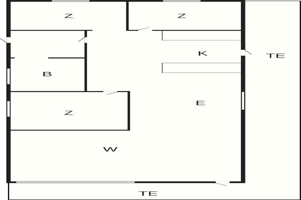 Foto van 8 Personen vakantie huis in Aakirkeby - Vakantiehuis in Aakirkeby - FloorPlan