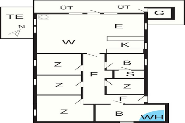 Foto van Afgelegen toevluchtsoord in de natuur - Vakantiehuis in Nørre Nebel - FloorPlan