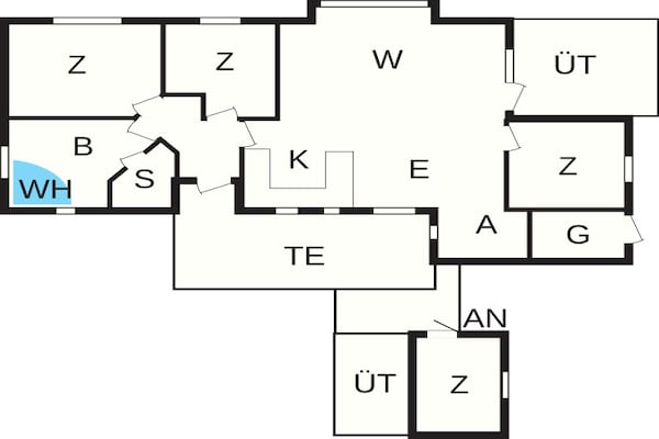 Foto van Licht strandhuis met sauna - Vakantiehuis in Oksbøl - FloorPlan
