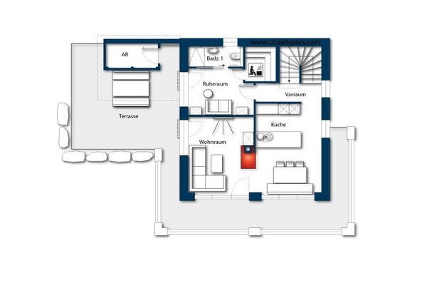 Foto van Chalet in Neukirchen bij Skilift - Vakantiehuis in Neukirchen - FloorPlan
