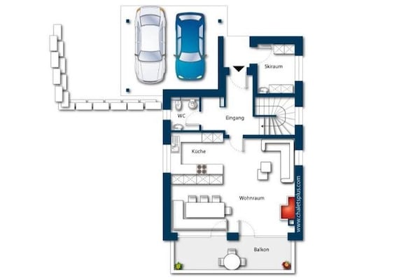 Foto van Chalet in Neukirchen bij Wildkogel Piste - Vakantiehuis in Neukirchen am Grossvenediger - FloorPlan