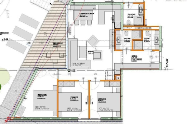 Foto van Panoramisch huisje met 8 gasten in Neukirchen - Vakantiehuis in Neukirchen am Großvenediger - FloorPlan