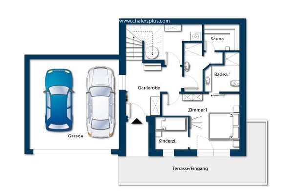Foto van Nationalpark Chalet Tulpspitze - Vakantiehuis in Neukirchen - FloorPlan