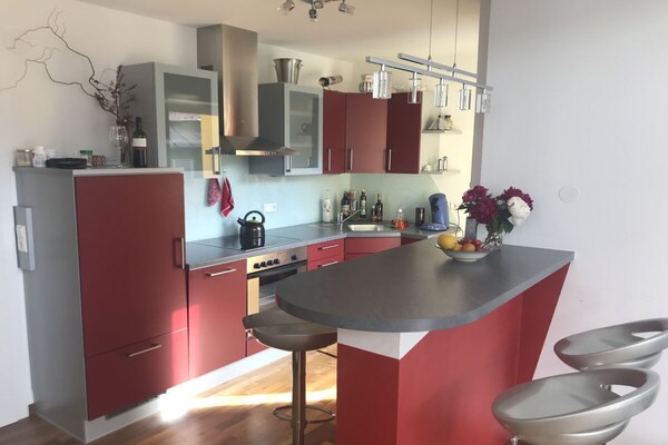 Foto van met uitzicht op het meer Comfortabele vakantiewoning - Untagged