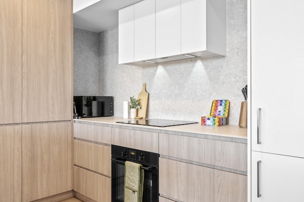 Foto van Stijlvol appartement met 2 slaapkamers, uitzicht en toegang tot het dak - Kitchen
