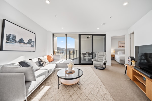 Foto van Stijlvol appartement met 2 slaapkamers in het zakendistrict van Canberra - LivingRoom