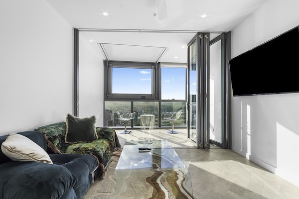 Foto van Licht 1-slaapkamerappartement in het centrum van Brisbane - LivingRoom