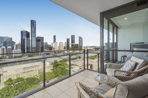 Foto van Stijlvol appartement met 2 slaapkamers in het centrum van Zuid-Brisbane - TerraceBalcony