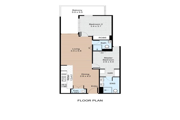Foto van Stijlvol appartement met 2 slaapkamers en nieuwe meubels. - HallReception