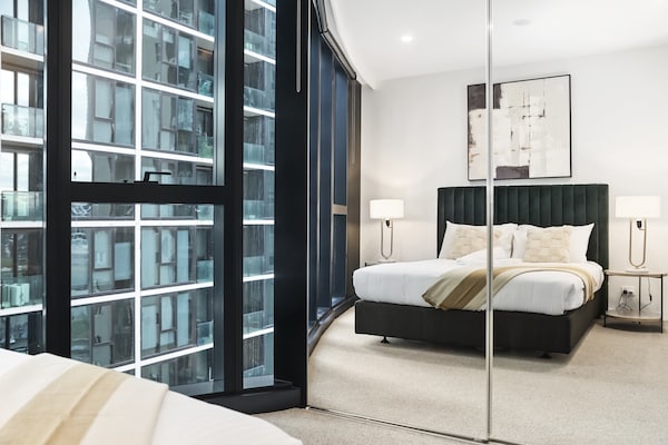 Foto van Appartement met 1 slaapkamer in een hoogbouwcomplex vlakbij Docklands - BedRoom