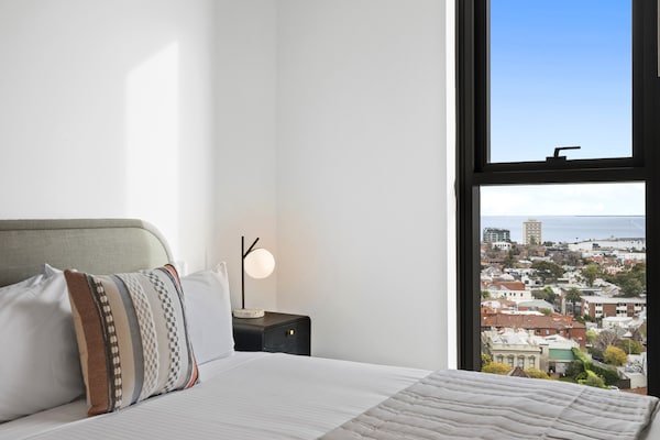 Foto van Appartement met balkon en 3 slaapkamers vlakbij Albert Park - BedRoom