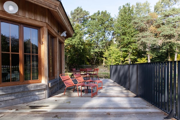 Foto van Hut in Vencimont bij Ardennenpaden - Vakantiehuis in Vencimont - TerraceBalcony