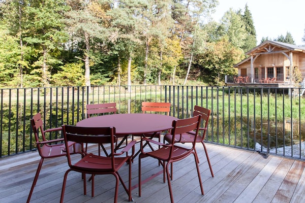 Foto van Hut in Vencimont bij Ardennenpaden - Vakantiehuis in Vencimont - TerraceBalcony