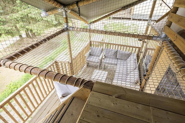 Foto van Schilderachtige glamping in de Ardennen - Vakantiehuis in Dochamps - TerraceBalcony
