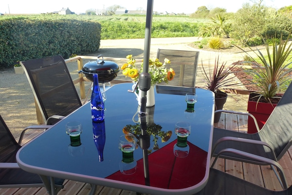 Foto van Huis in Bretagne bij Zandstranden - Vakantiehuis in Sibiril - TerraceBalcony