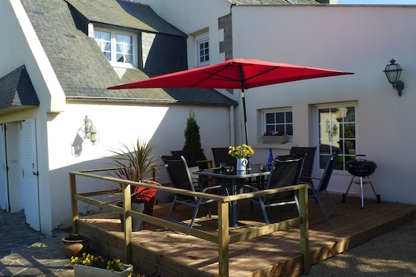 Foto van Huis in Bretagne bij Zandstranden - Vakantiehuis in Sibiril - TerraceBalcony