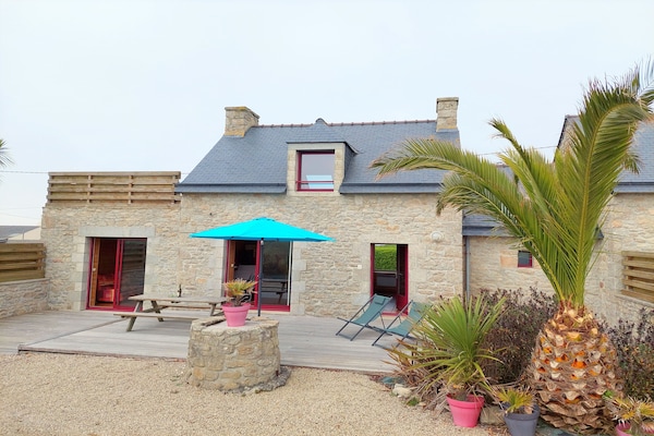 Foto van Stenen huis in Cleder bij zandstrand - Vakantiehuis in Cléder - ExteriorSummer