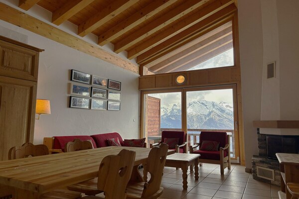 Foto van Aangenaam appartement met balkon - Vakantiehuis in Veysonnaz - LivingRoom