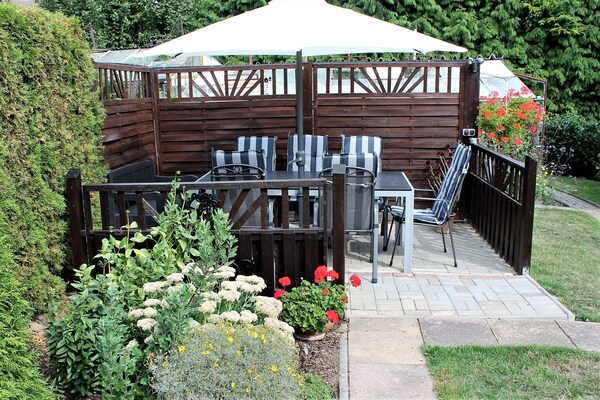 Foto van Ferienwohnung Sommerglück in Proseken - Vakantiehuis in Proseken - TerraceBalcony