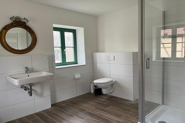 Foto van Vakantiehuis nabij het Schweriner Merengebied - Vakantiehuis in Wendorf - BathRoom