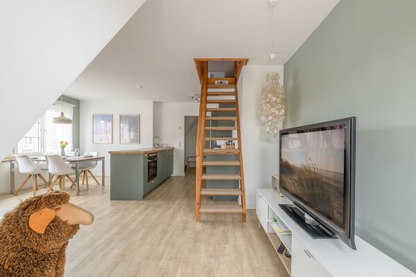 Foto van Gezellig vakantieappartement in St. Peter-Ording - Vakantiehuis in St Peter-Ording - LivingRoom