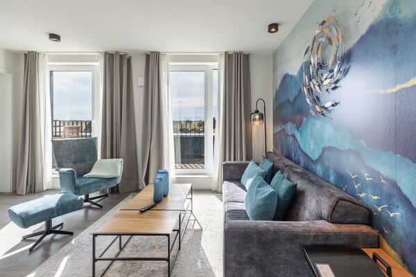 Foto van Luxe appartement met zeezicht - Vakantiehuis in Nordstrand - LivingRoom