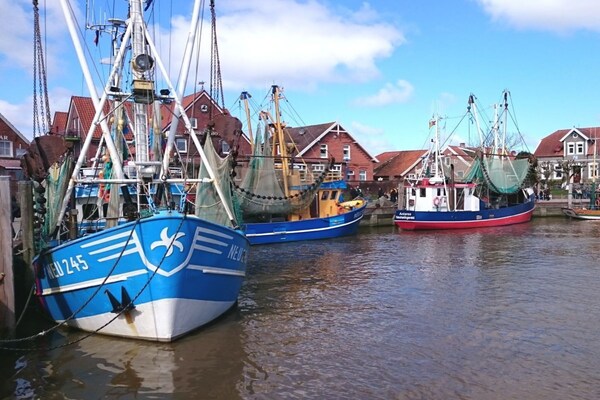 Foto van Deichtraum 50 m tot aan het strand - Vakantiehuis in Neuharlingersiel - Water view