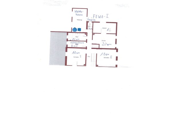 Foto van FeWo Süderstr. 42 Comfortabele vakantiewoning - Vakantiehuis in Nordseebad Borkum - FloorPlan