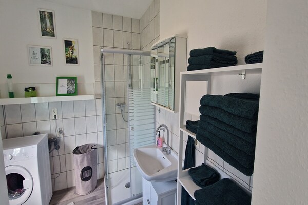 Foto van Appartement in het Teutoburgerwoud Externsteine - Vakantiehuis in Nieheim - BathRoom