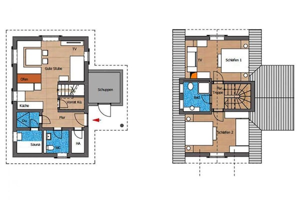 Foto van Vakantiehuizen, turfhuis - Vakantiehuis in Torfhaus - FloorPlan