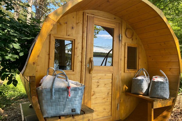 Foto van Twee-onder-een-kapwoningen in het natuurresort Drewitz - Sauna