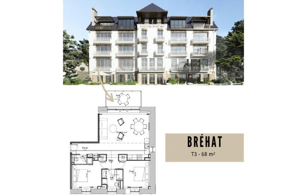 Foto van Brehat T3 - Vakantiehuis in Remise des clés au logement - 