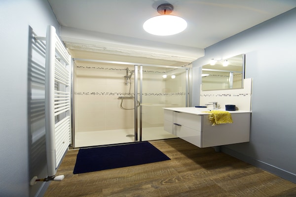 Foto van Kasteel in Aspires met Tennisbaan & Uitzicht - Vakantiehuis in Asnières - BathRoom