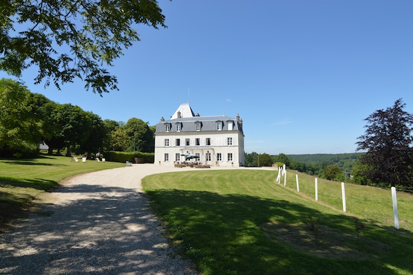 Foto van Kasteel in Asnières met Tennis & Boszicht - Vakantiehuis in Asnières - ExteriorSummer
