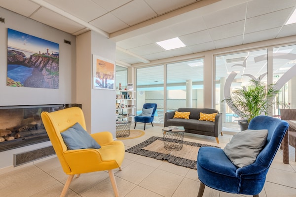 Foto van Appartement met uitzicht op de oceaan, retraite - Vakantiehuis in Plougonvelin - HallReception