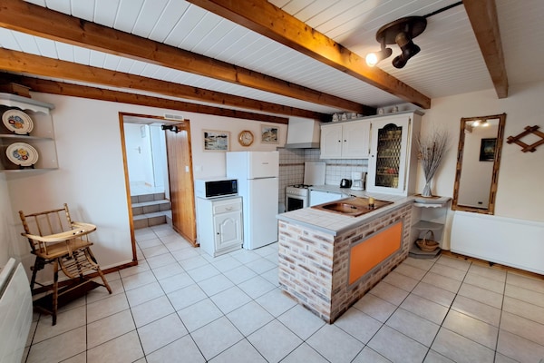 Foto van Bretonse stenen cottage bij zandstranden - Vakantiehuis in Landéda - Kitchen