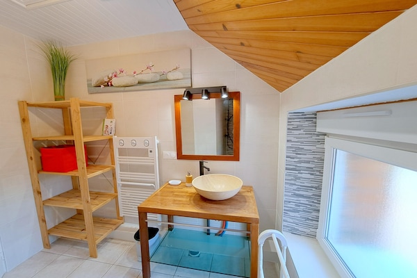 Foto van Bretonse stenen cottage bij zandstranden - Vakantiehuis in Landéda - BathRoom