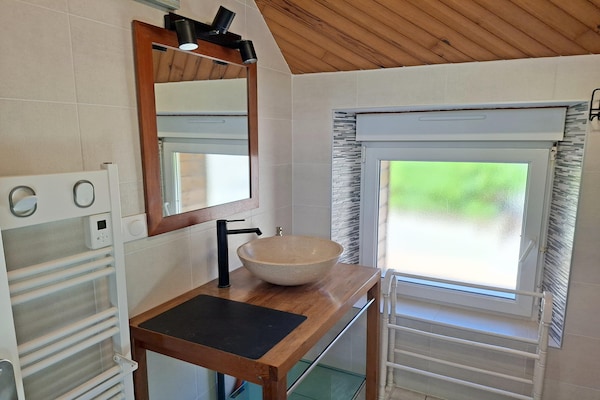 Foto van Bretonse stenen cottage bij zandstranden - Vakantiehuis in Landéda - BathRoom
