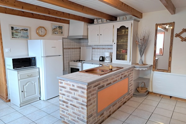 Foto van Bretonse stenen cottage bij zandstranden - Vakantiehuis in Landéda - Kitchen