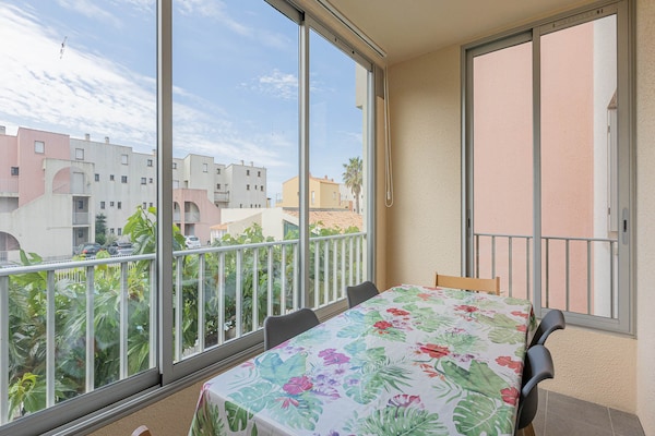 Foto van Licht en luchtig toevluchtsoord in Agde - Vakantiehuis in Agde - TerraceBalcony