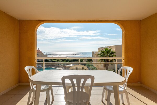 Foto van Appartement met zeezicht voor 4 personen in Valras-Plage - TerraceBalcony