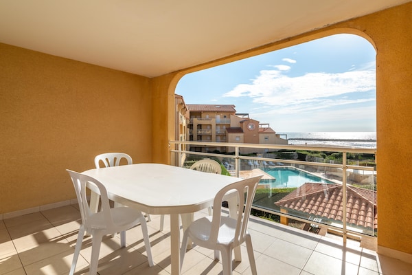 Foto van Appartement met zeezicht voor 4 personen in Valras-Plage - TerraceBalcony