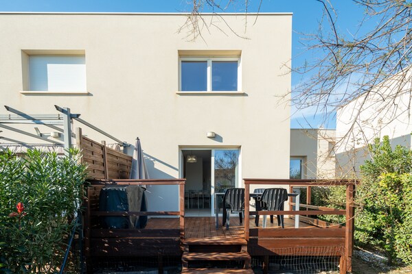 Foto van Lichte villa op een steenworp afstand van de zee - Vakantiehuis in Sérignan - Outdoor