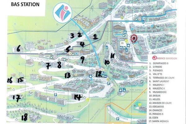 Foto van Olympiades B Residentie - Vakantiehuis in HUEZ - TerraceBalcony