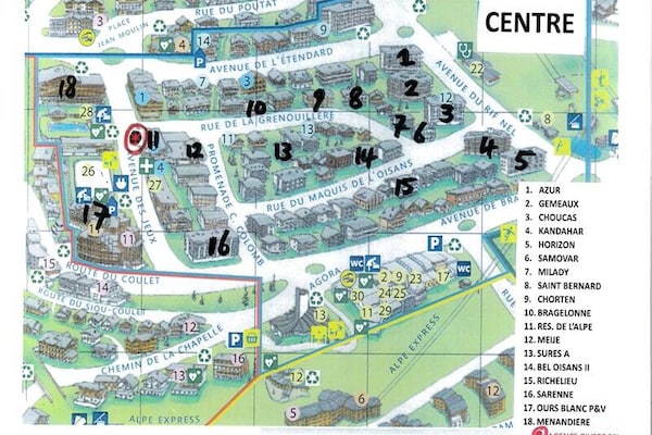 Foto van Appartement in Les Bergers bij skiliften - Vakantiehuis in HUEZ - 
